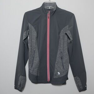 Mountain Hardwear Women’s Sz S Mighty Power Hybrid Jacket Windbreaker Gray/Pink
